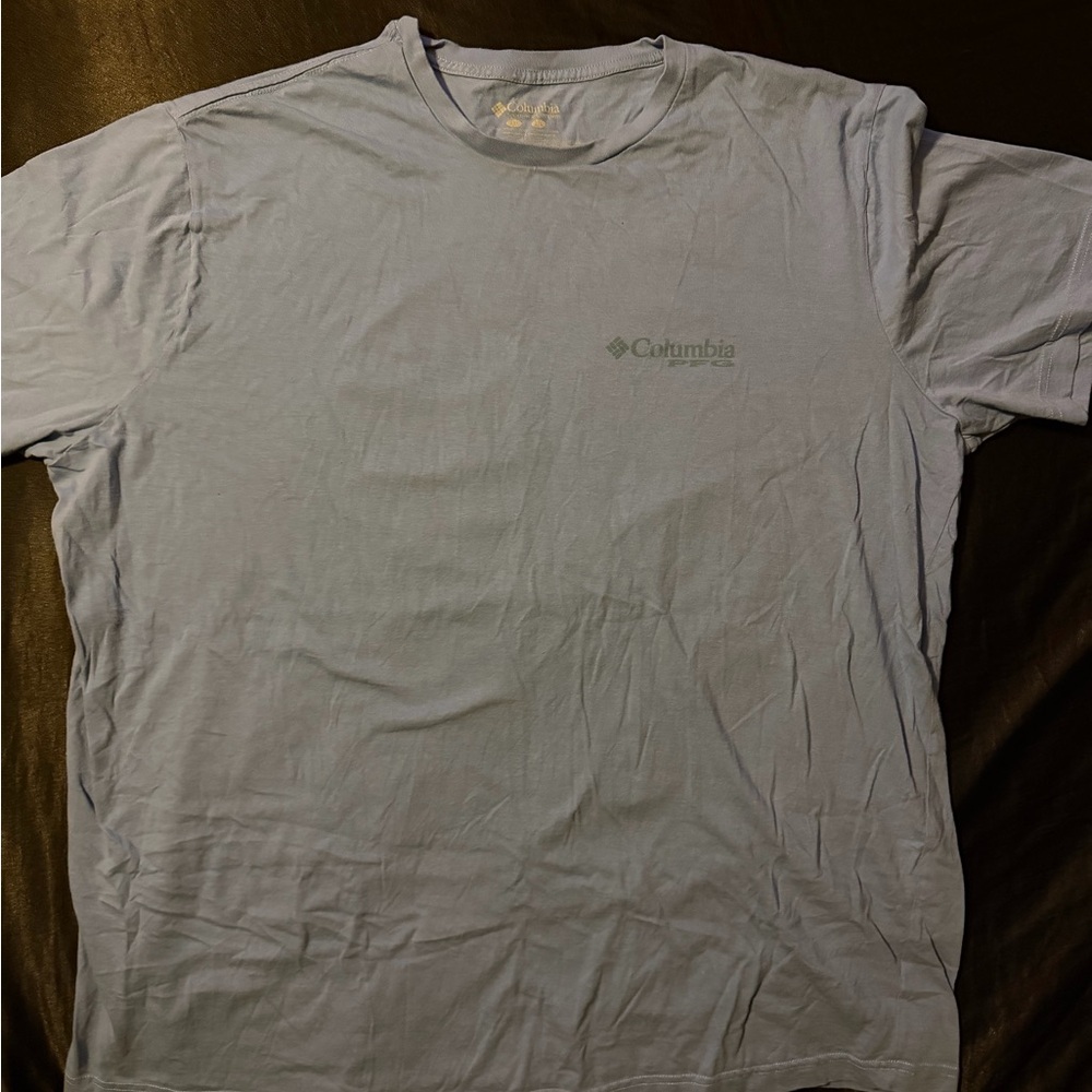 Columbia PFG Men's Light Blue Tee 2XLT